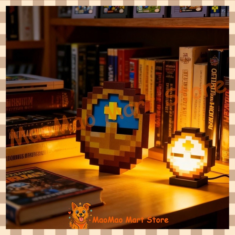 Retro Gaming Theme - Horloge solaire et lune, Style Pixel