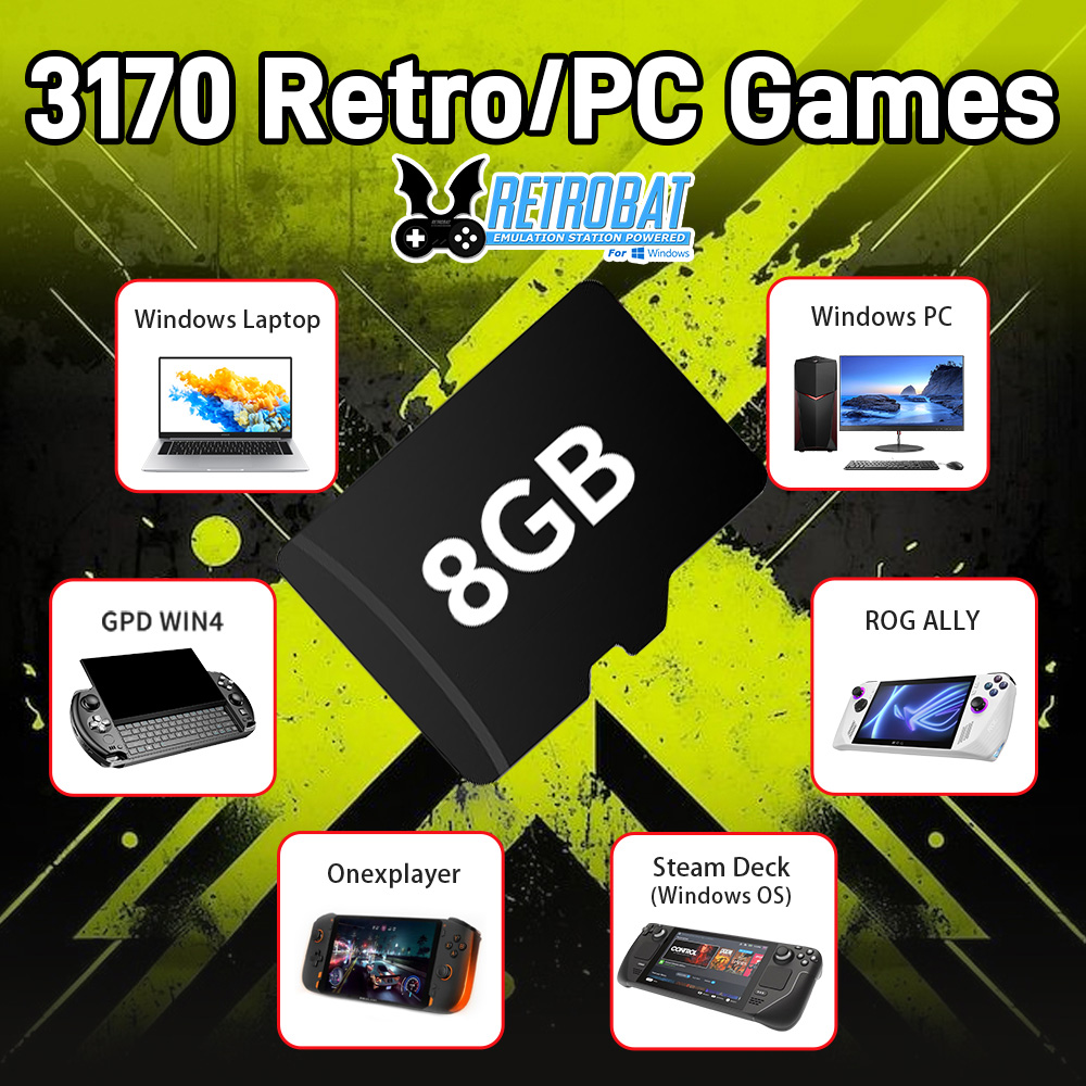 Retro Gaming Theme - Carte de jeu TF de 8