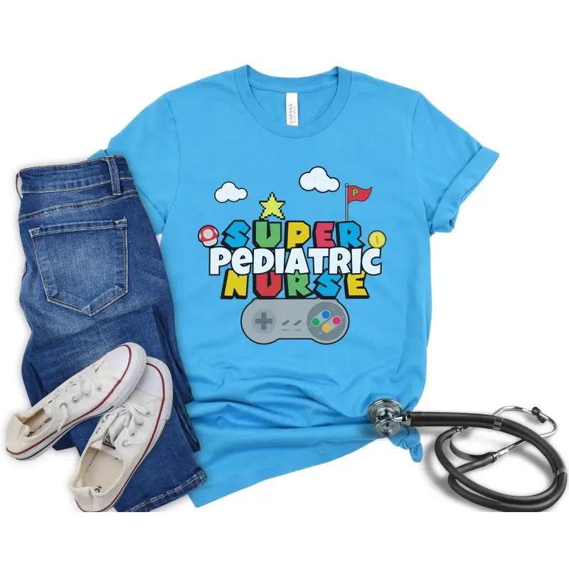 Retro Gaming Gifts For Men - T-shirt d'infirmière pédiatrique sur le thème