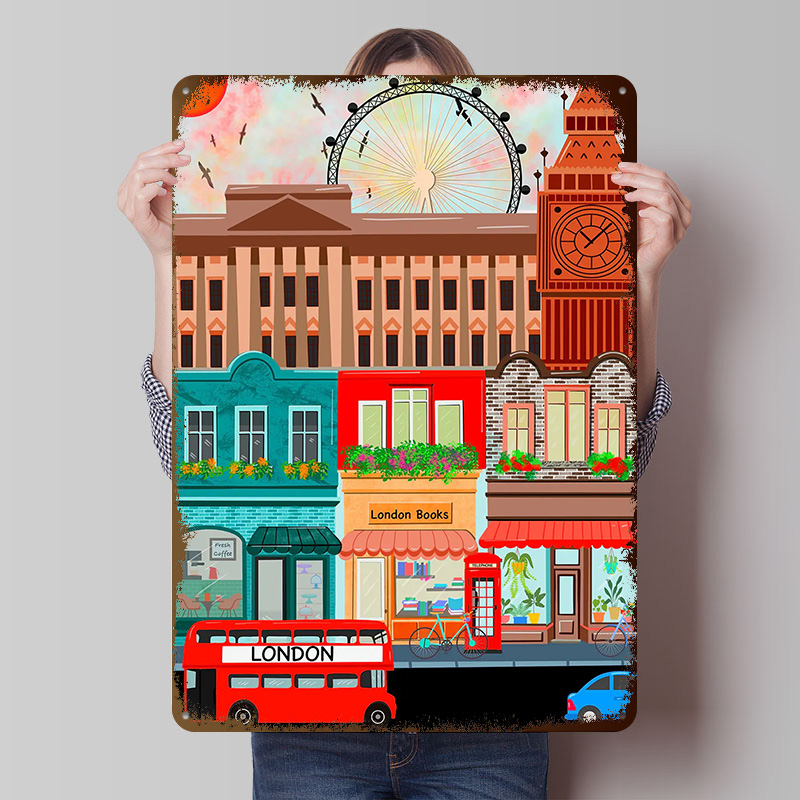 Affiche murale en fer blanc su - Retro Gaming London avis et prix