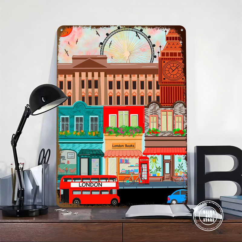 Affiche murale en fer blanc su - Retro Gaming London avis et prix