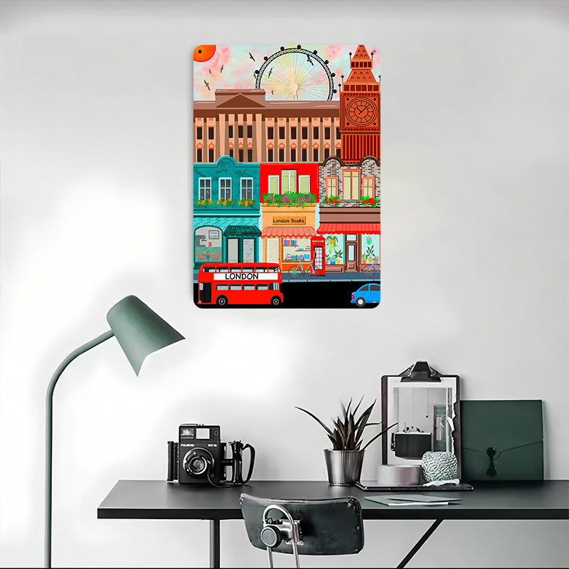 Affiche murale en fer blanc su - Retro Gaming London avis et prix