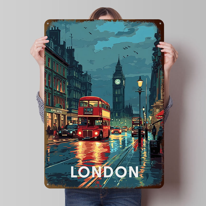 Affiche en tôle Big Ben de Lon - Retro Gaming London avis et prix