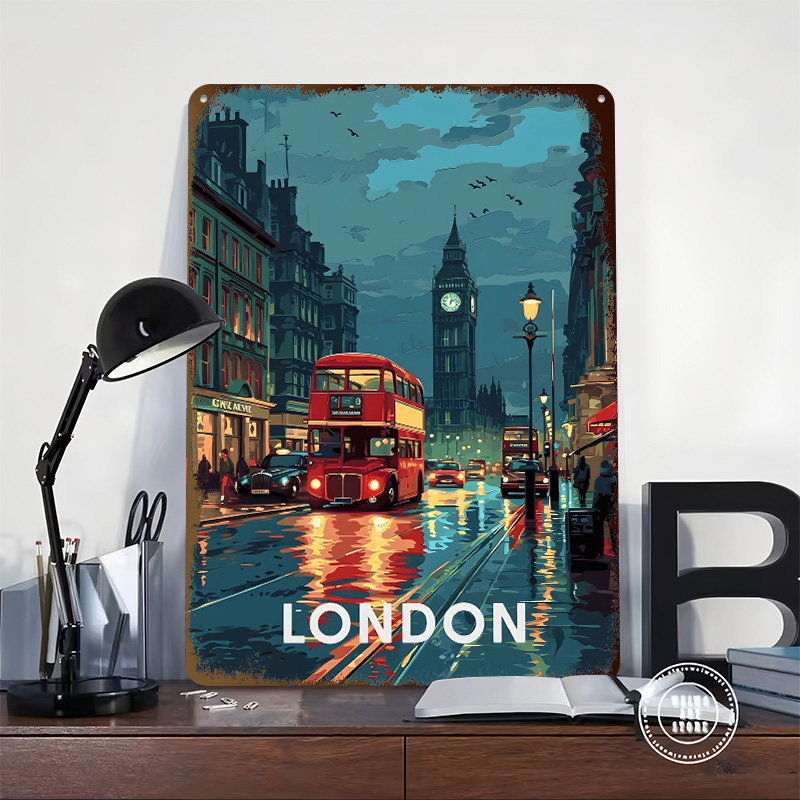 Affiche en tôle Big Ben de Lon - Retro Gaming London avis et prix