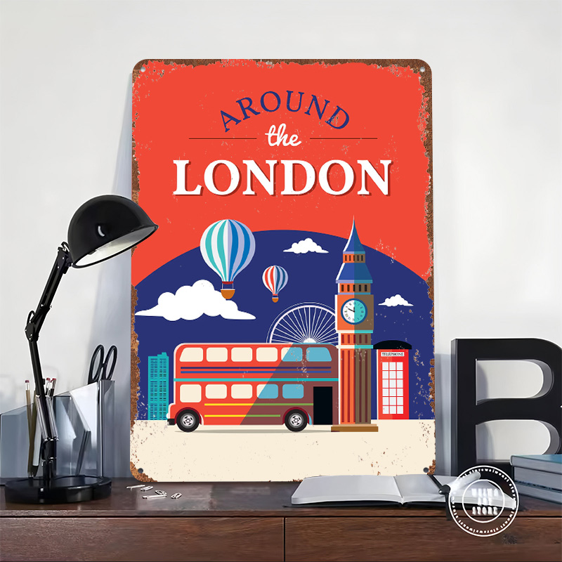 Affiche métallique de voyage à - Retro Gaming London avis et prix