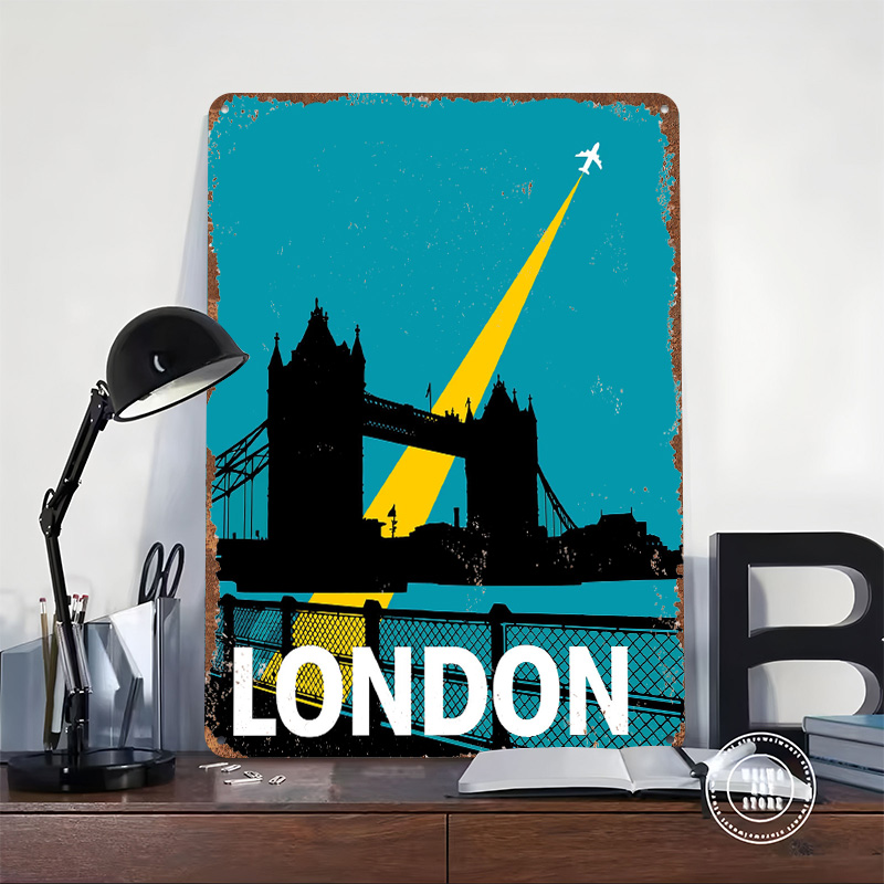 Affiche métallique London Trav - Retro Gaming London avis et prix