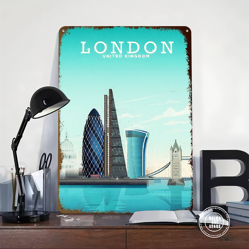 Affiche métallique de voyage à - Retro Gaming London avis et prix
