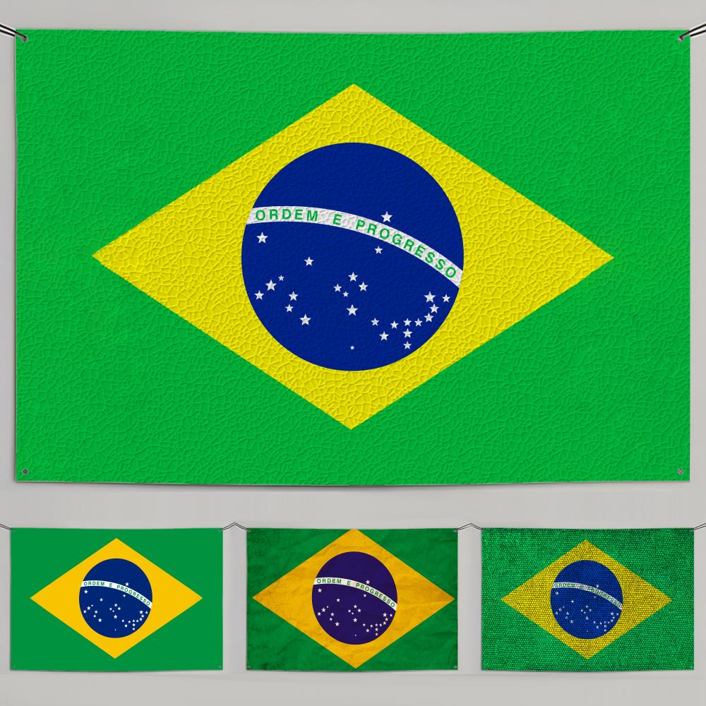 1PC Famosu Drapeaux du Brésil  - Retro Gaming Banner avis et prix
